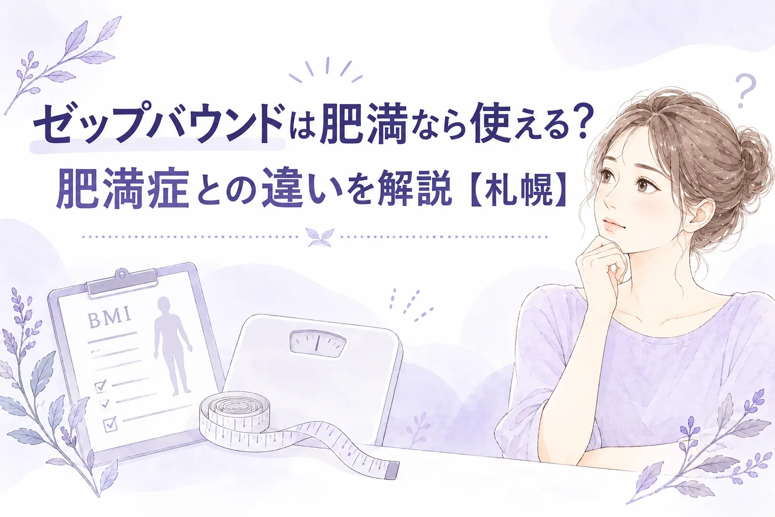 ゼップバウンドは肥満なら使える？肥満症との違いを解説【札幌】